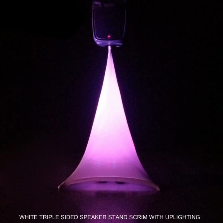 White Scrim Cover for Speaker Stand (RENTAL)