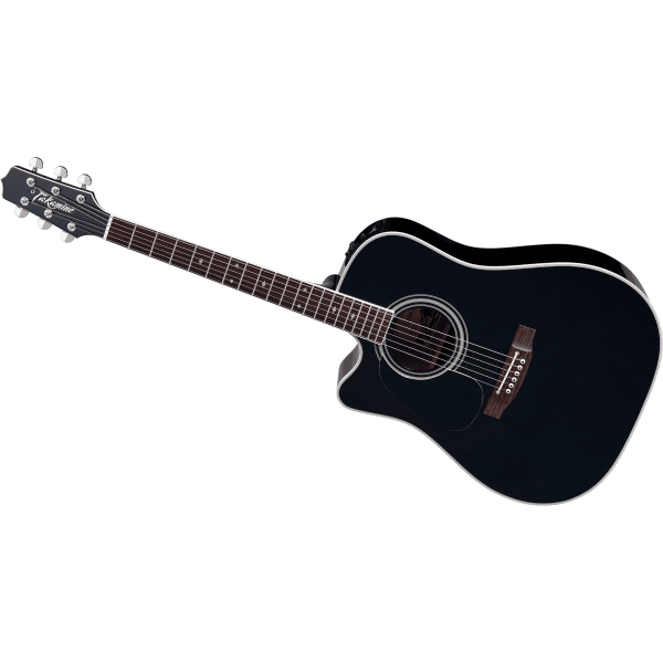 Takamine EF341SC-LH Pro Series Dreadnought Acoustic Electric Guitar Left Handed - Black, w/ Case